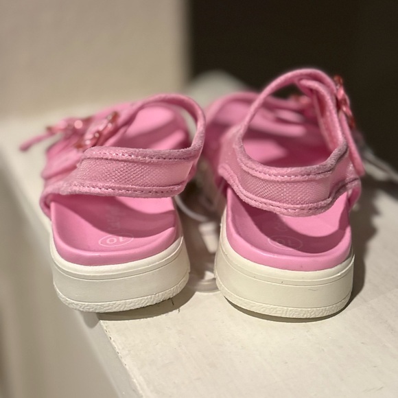 NEW Girls Toddler Riley Mesh Footbed Sandals Pink - Cat & Jack Size 10 - Picture 4 of 6